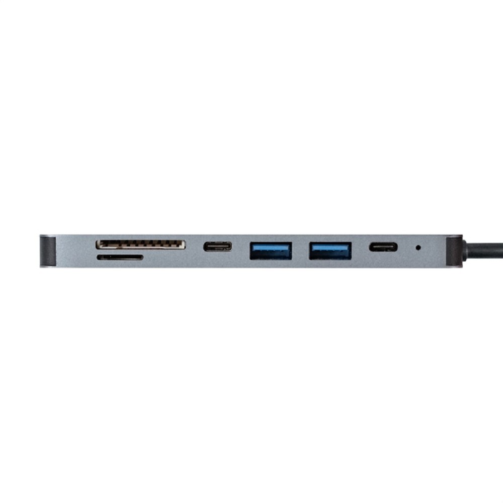 Exegate EX293983RUS Док-станция ExeGate DUB-21C/PD/CR/H (кабель-адаптер USB Type-C --> 2xUSB3.0 + Card Reader + PD 100W + HDMI 4K@60Hz, Plug&Play, серый)