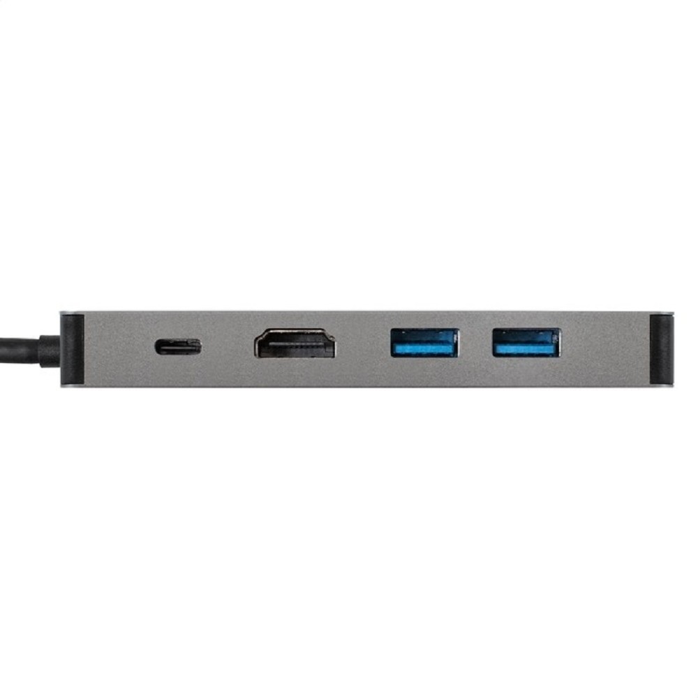 Exegate EX293982RUS Док-станция ExeGate DUB-21C/PD/HL (кабель-адаптер USB Type-C --> 2xUSB3.0 + PD 100W + HDMI 4K@60Hz + Lan RJ45 10/100/1000Mb, Plug&Play, серая)