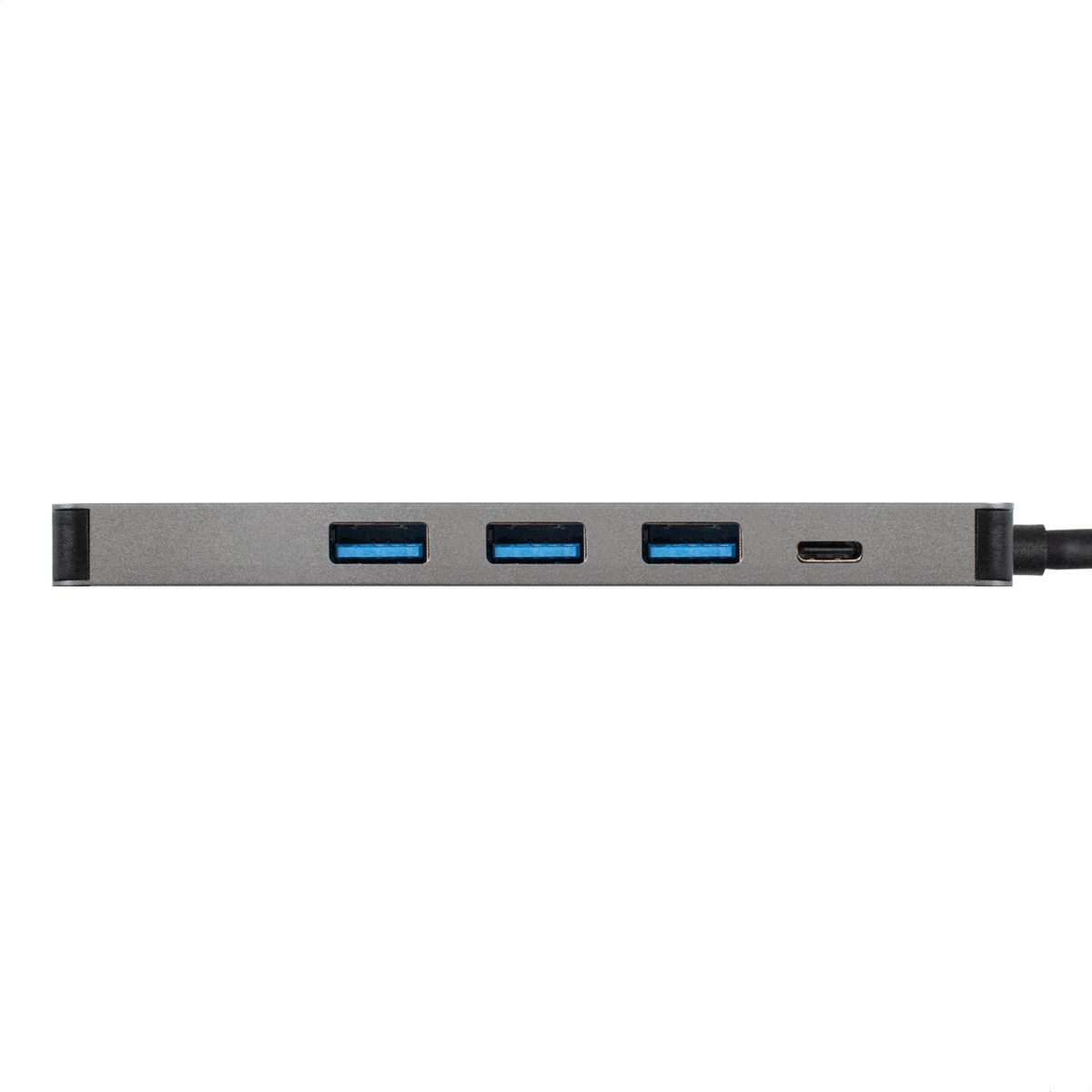 Exegate EX293984RUS Док-станция ExeGate DUB-31C/PD/H (кабель-адаптер USB Type-C --> 3xUSB3.0 + PD 60W + HDMI 4K@30Hz, Plug&Play, серый)