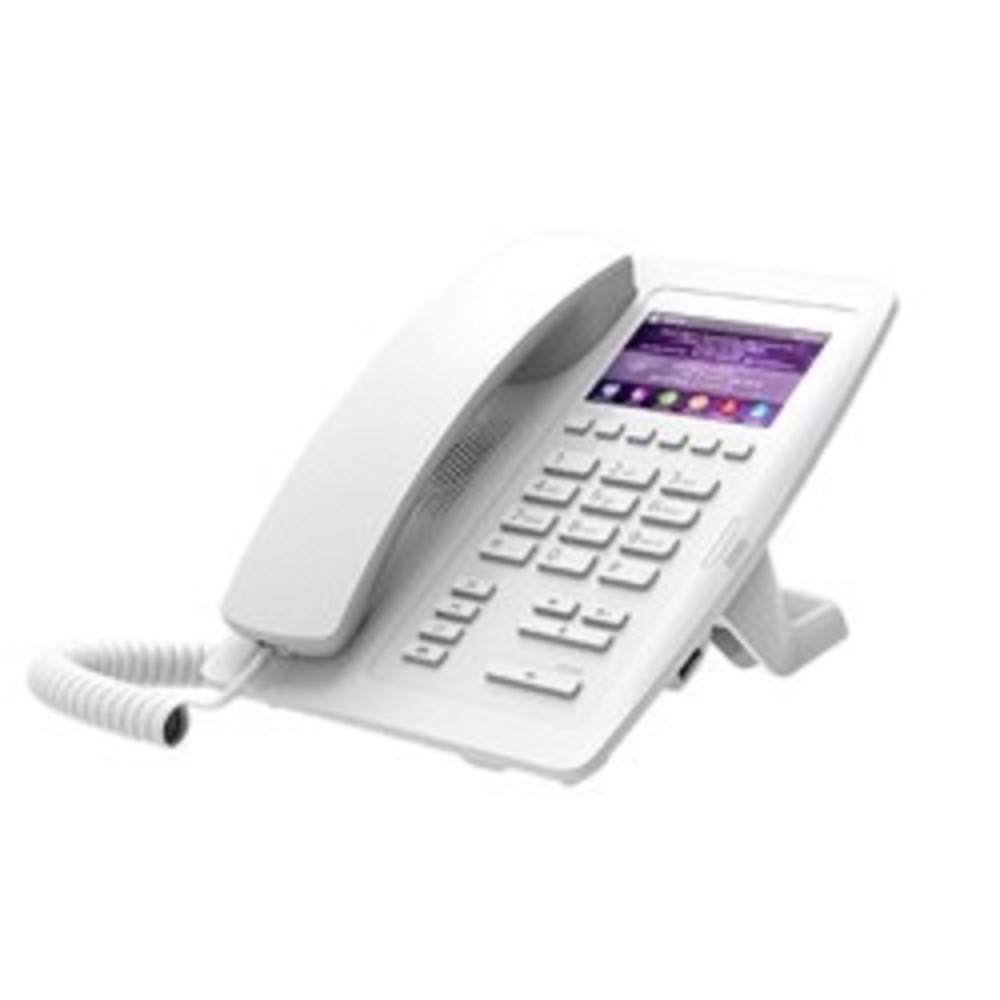 Fanvil H5, 2 SIP-акк., 3.5", 480x320 Цвет. экран, POE, БП в комп., 2x100 Mbps, Белый, 6 прог. клав. арт. H5 white