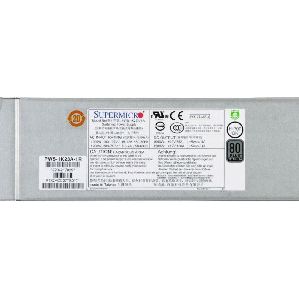 Блок питания серверный Supermicro PWS-1K23A-1R
