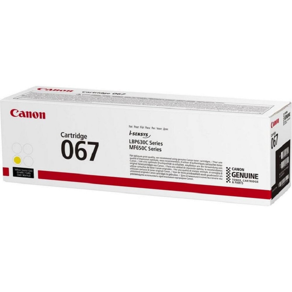 Тонер картридж Canon 067 Y Yelow for Canon LBP631/633/MF651/655/657 (1250pgs.) (5099С002 / 5099С003) арт. 5099C002