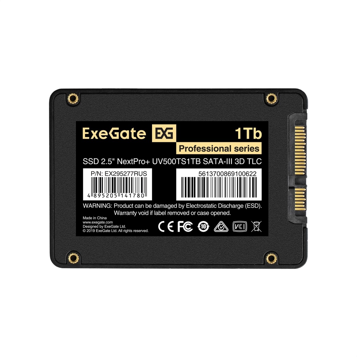Exegate SSD 2.5" 1Tb ExeGate NextPro+ UV500TS1TB (SATA-III, 3D TLC) [EX295277RUS]