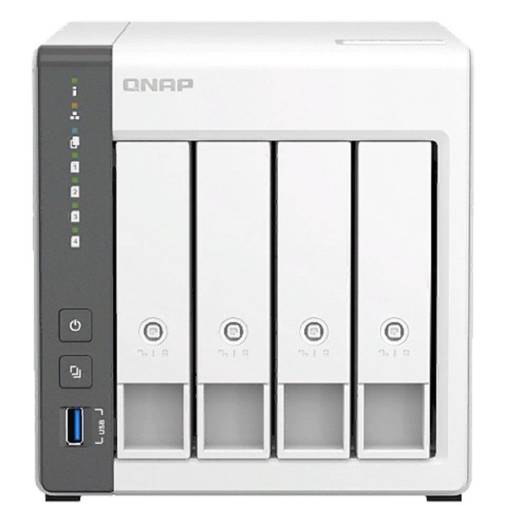 QNAP CHANNEL QC 2GhzCPU/4Gb/upto 4HDD, upto 12 with TL-D800C/SATA(3,5'')/ 1xUSB3.2 2xUSB2.0/1x1GbE 1x2,5GbE/iSCSI/1xPS/2YW D4 (REV. C)
