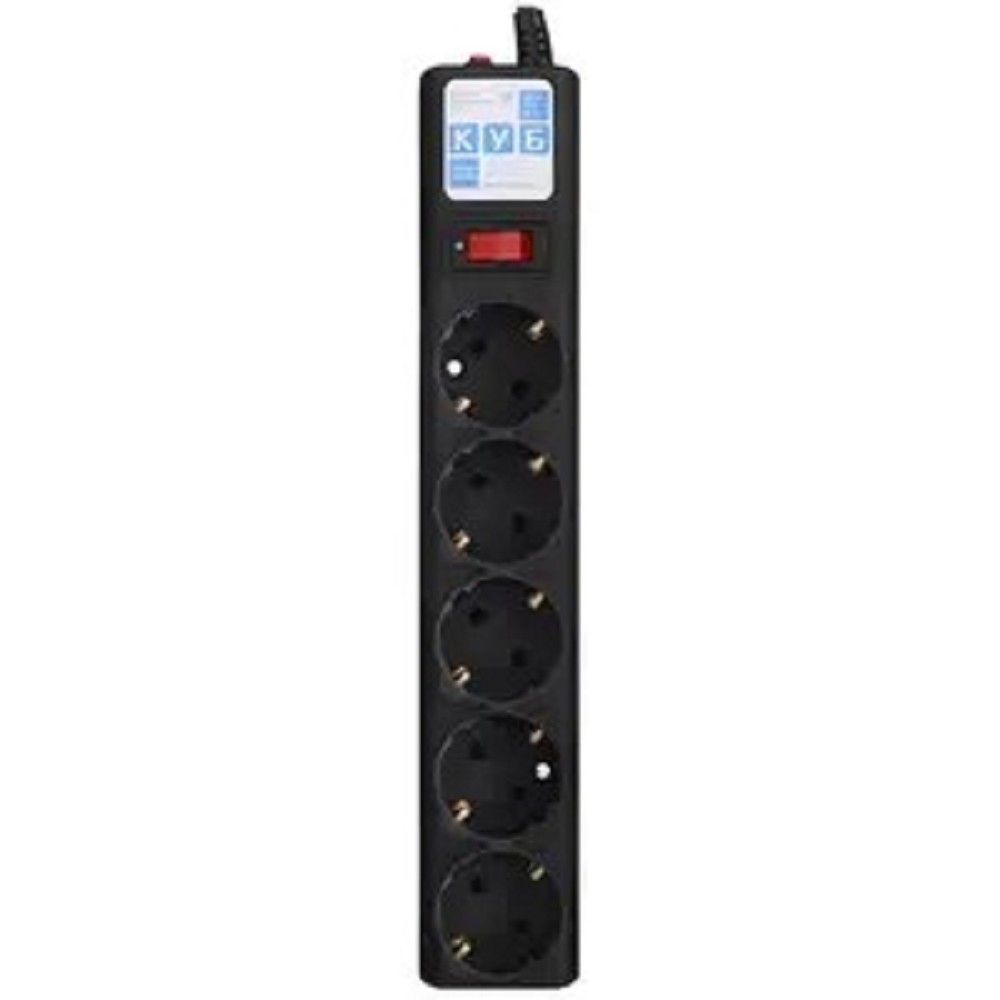 PowerCube Фильтр-удлинитель 5.0м, 5 розеток,10А (SPG5-С5), черный графит