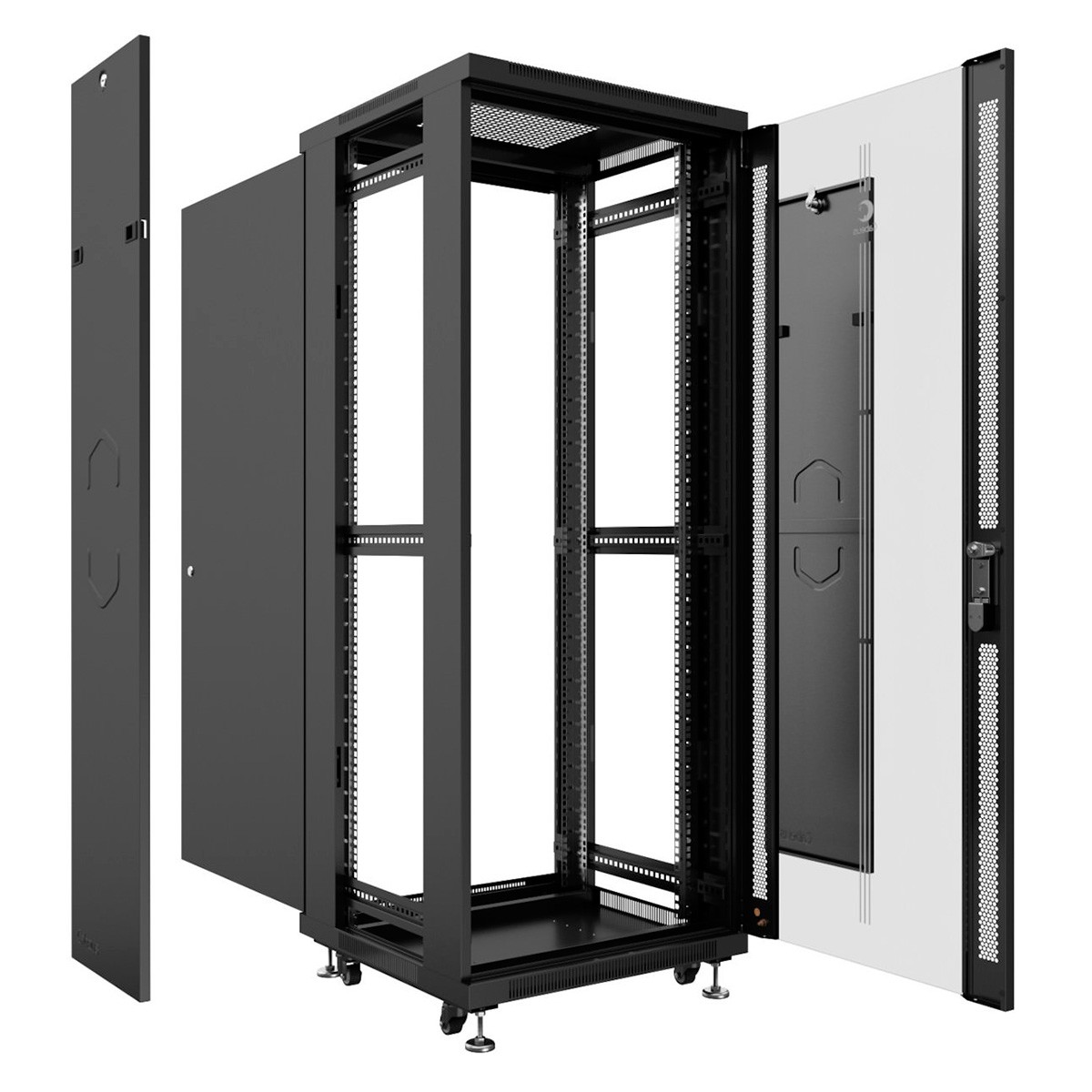 CABEUS SH-05C-37U60/100-BK ШКАФ МОНТАЖНЫЙ ТЕЛЕКОММУНИКАЦИОННЫЙ 19" НАПОЛЬНЫЙ ДЛЯ РАСПРЕДЕЛИТЕЛЬНОГО И СЕРВЕРНОГО ОБОРУДОВАНИЯ 37U 600X1000X1833MM ПЕРЕДНЯЯ СТЕКЛЯННАЯ И ЗАДНЯЯ СПЛОШНАЯ МЕТАЛЛИЧЕСКАЯ ДВ
