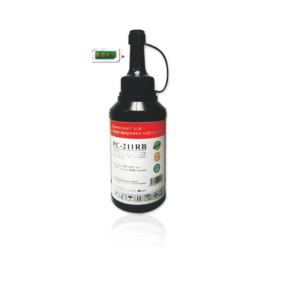 Pantum Refueling set PC-211PRB for P2200/P2207/P2500/P2500W/P2507/М6500/M6500N/М6500W/M6550/М6550NW/M6600N/M6607/М6607NW (chip + toner on 1600 pages)