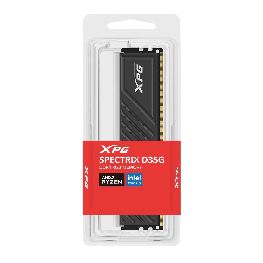ADATA SPECTRIX D35G DDR4 DIMM 8GB 3200MHz 1*8GB 16-20-20 BLACK SINGLE TRAY RGB арт. AX4U32008G16A-SBKD35G