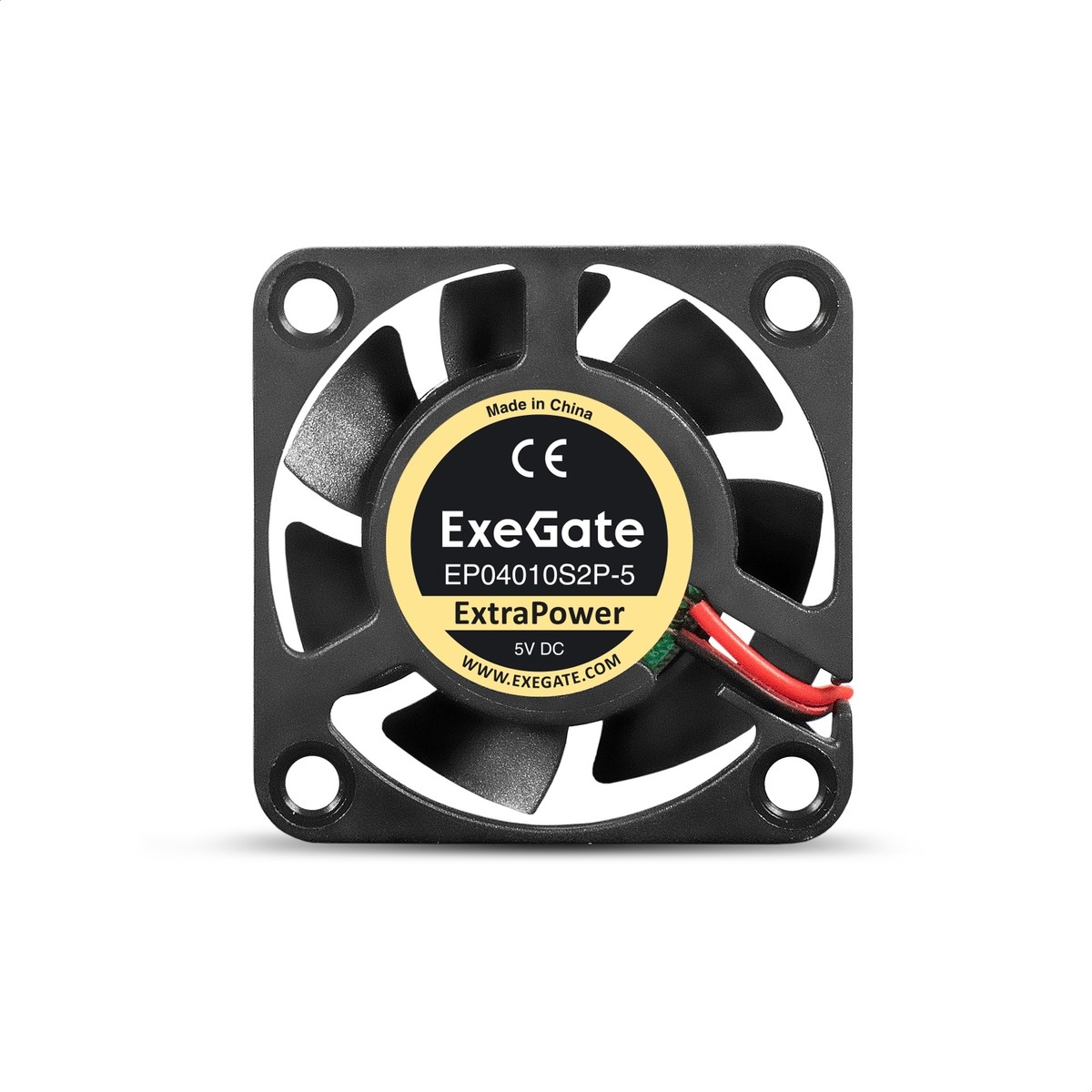 Exegate EX295194RUS Вентилятор 5В DC ExeGate ExtraPower EP04010S2P-5 (40x40x10 мм, Sleeve bearing (подшипник скольжения), 2pin, 7500RPM, 35dBA)