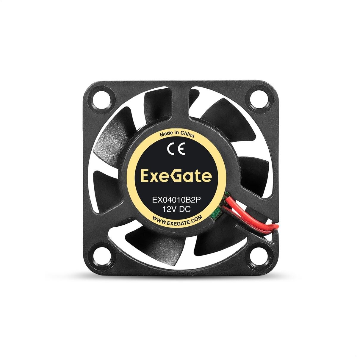 Exegate EX295218RUS Вентилятор 12В DC ExeGate EX04010B2P (40x40x10 мм, 2-Ball (двойной шарикоподшипник), 2pin, 5500RPM, 26dBA)
