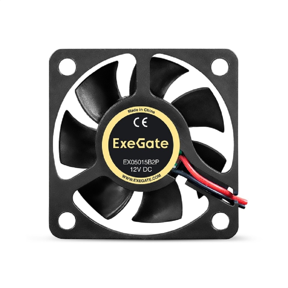 Exegate EX295222RUS Вентилятор 12В DC ExeGate EX05015B2P (50x50x15 мм, 2-Ball (двойной шарикоподшипник), 2pin, 6000RPM, 33dBA)