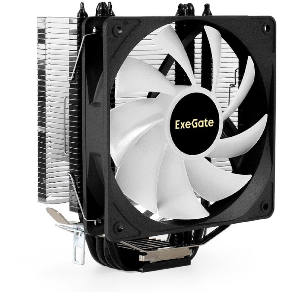 Exegate EX295003RUS Кулер ExeGate Dark Magic EE400XL-PWM.ARGB (Al+Cu, черное покрытие, 4 тепл.трубки, LGA775/1150/1151/1155/1156/1200/1700/AM2/AM2+/AM3/AM3+/AM4/AM5/FM1/FM2/754/939/940, TDP 125W, Fan