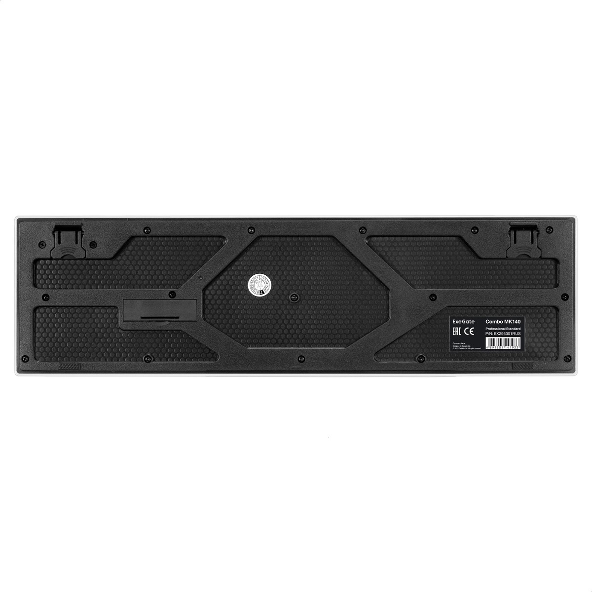 Exegate EX295301RUS Комплект ExeGate Professional Standard Combo MK140 с подсветкой (клавиатура влагозащищенная 104кл. + мышь оптическая 1000dpi, 3 кнопки и колесо прокрутки, длина кабелей 1,5м; USB,