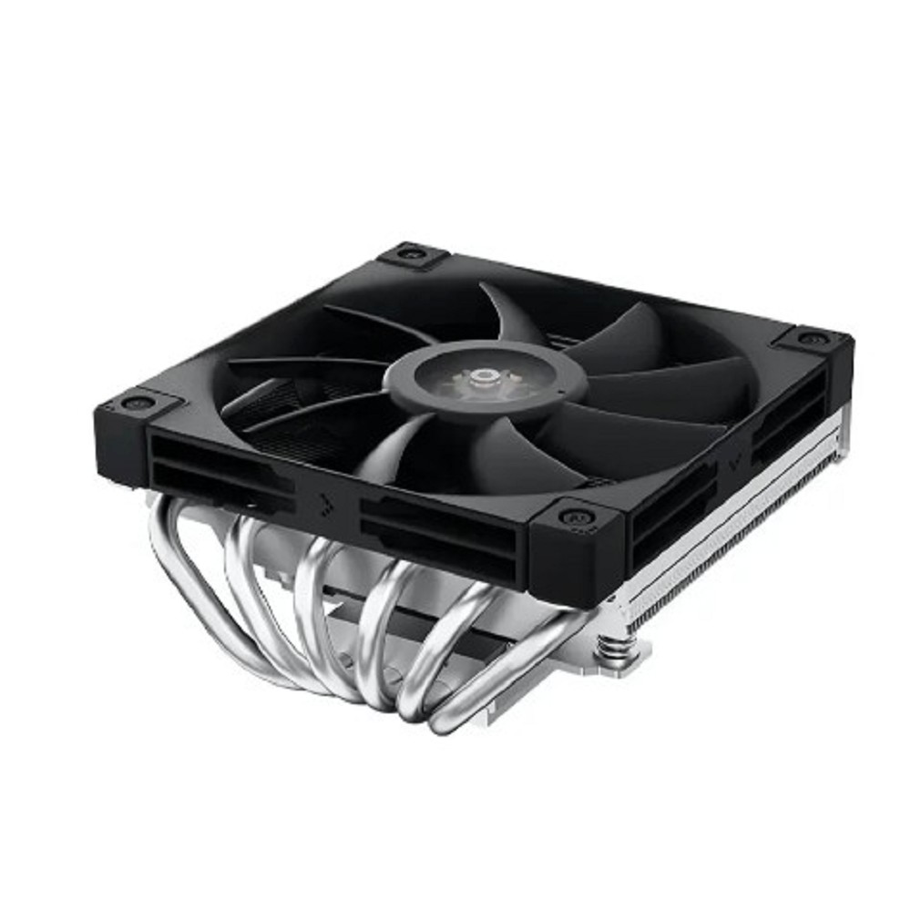 DEEPCOOL AN600 LGA1700/1200/115X/AM5/AM4 низкопрофильный 67mm (18шт/кор, TDP 180W, PWM, White LED Fan 120mm, 6 тепл. трубок, Copper Base, черный) RET (R-AN600-BKNNMN-G)