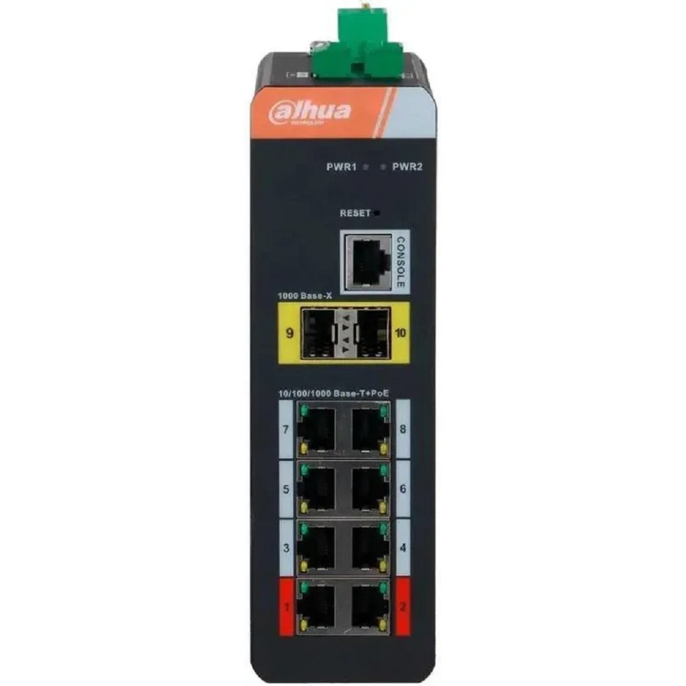 Коммутатор Dahua DH-IS4210-8GT-120 (L2) 8x1Гбит/с 2SFP 8PoE 120W управляемый