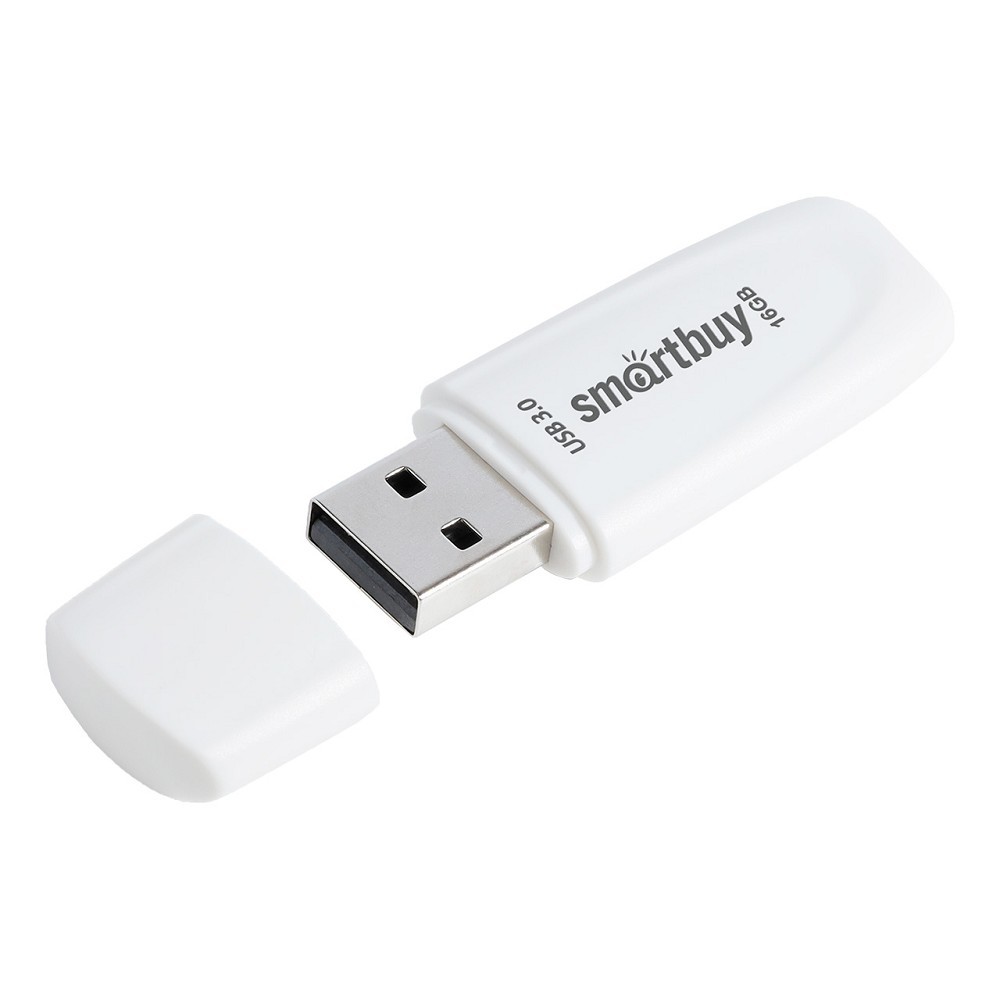 Smartbuy USB Drive 16Gb Scout White [SB016GB3SCW] Smart buy