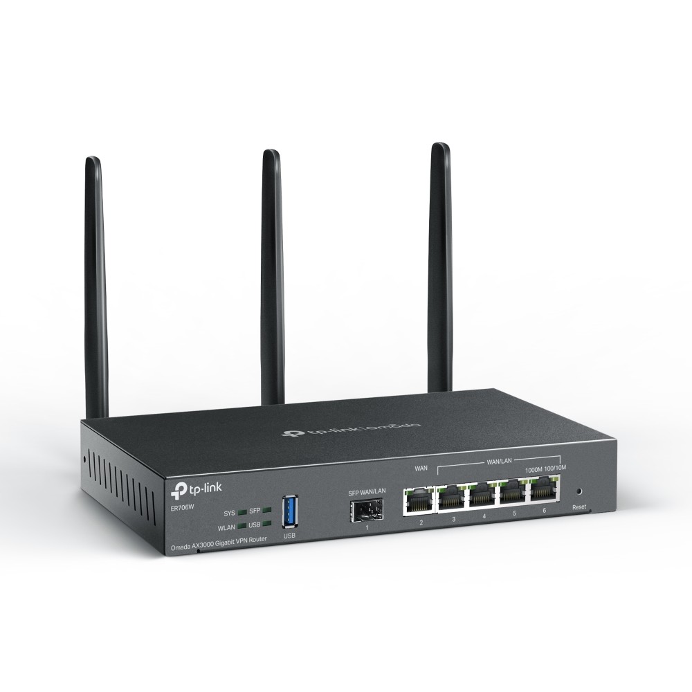 TP-Link ER706W VPN-маршрутизатор Omada с гигабитными портами и поддержкой Wi-Fi AX3000 TP-Link SMB