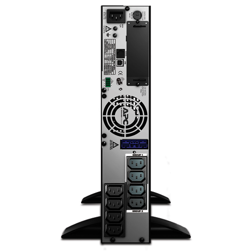Источник бесперебойного питания мощностью 800VА APC Smart-UPS X 1000VA/800W, Tower/RM 2U, Ext. Runtime, Line-Interactive, LCD, Out: 220-240V 8xC13 (2-gr. switched) , SmartSlot, USB, COM, EPO, HS User Replaceable Bat, Black, 1 year warranty