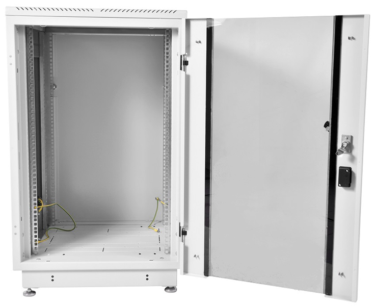 ЦМО Шкаф телекоммуникационный напольный 18U (600x600) дверь стекло, цвет чёрный арт. ШТК-М-18.6.6-1ААА-9005