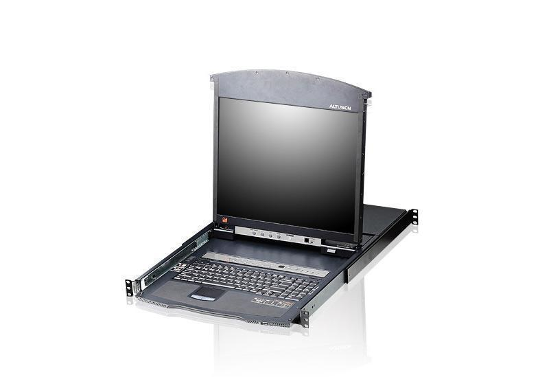 ATEN 8P CAT-5 HIGH DENSITY DUAL RAIL LCD KVM. арт. KL1508AM-AXA-RG