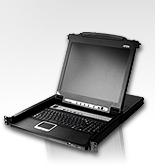 КВМ консоль ATEN 19" 16-Port PS/2-USB VGA Single Rail LCD KVM Switch