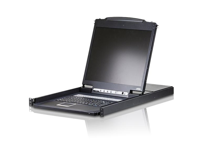 КВМ консоль ATEN 19" 16-Port PS/2-USB VGA Single Rail LCD KVM Switch