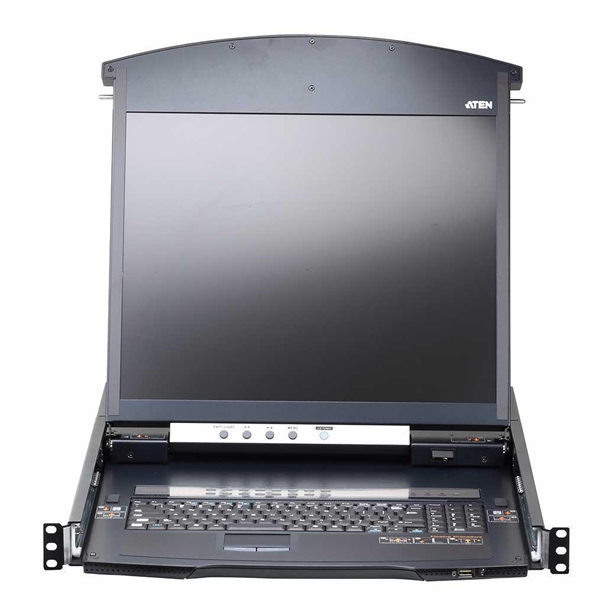 ATEN 1L/1R 16p C5 D.Rail LCD KVM over IP SW арт. KL1116VN-AXA-RG