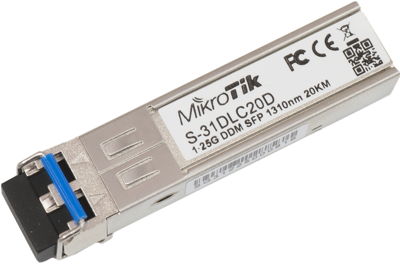 MikroTik S-31DLC20D Модуль SFP, 1.25G SM 20km 1310nm