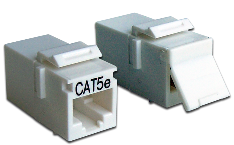 Повторитель портов RJ45, неэкранированный, кат.5E, формата Keystone, белый LANMASTER арт. LAN-KCP45U5E-WH