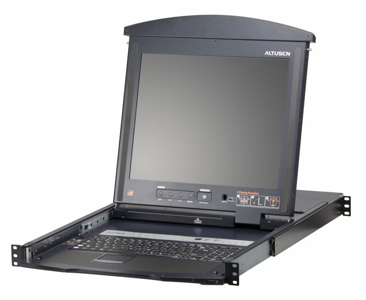 ATEN 16P CAT-5 HIGH DENSITY DUAL RAIL LCD KVM арт. KL1516AM-AXA-RG