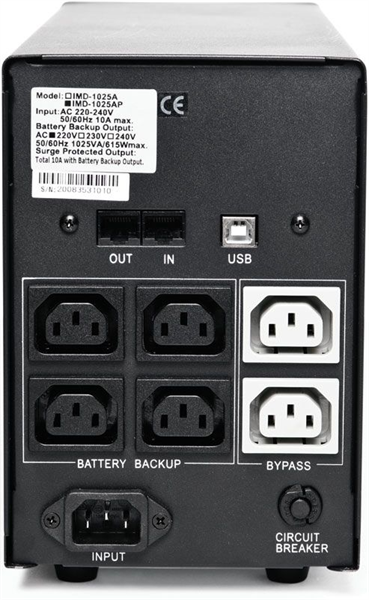 Powercom Back-UPS IMPERIAL, Line-Interactive, 3000VA/1800W, Tower, 6*IEC320-C13 (6 batt), LCD, USB (747929)