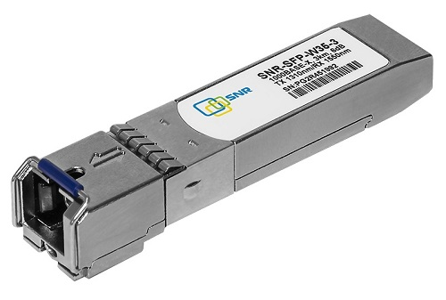 SNR SNR-SFP-W35-3 Одноволоконный модуль, SFP WDM 1000Base-BX, разъем SC, рабочая длина волны Tx/Rx: 1310/1550нм, дальность до 3км (6dB), с поддержкой функции DDM