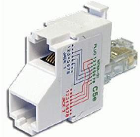 T-адаптер, 2 телефонных порта LANMASTER арт. TWT-T-U2-U2