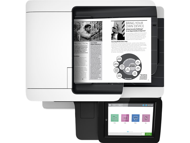 Лазерное многофункциональное устройство HP LaserJet Enterprise MFP M528dn (p/c/s, A4, 1200 dpi, 43ppm, 1.75GB, 16GB eMMC, 2trays 100+550, ADF 100, Duplex, USB/GigEth, repl.F2A76A)