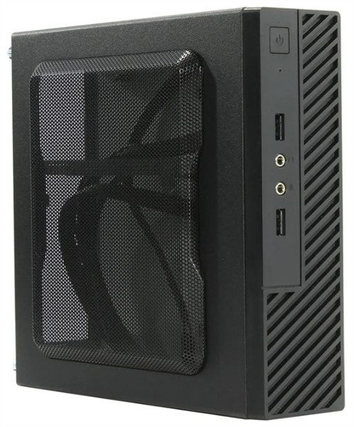 Slim Case Powerman ME100S-BK U3*2, front fan 4cm, HDD frame Upper type+ "L"+"I" types 120W adapter, GM-120 DC-ATX Mini ITX арт. 6133715