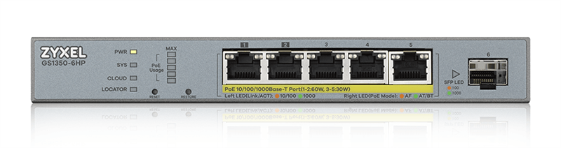 Коммутатор Zyxel Networks GS1350-6HP арт. GS1350-6HP-EU0101F