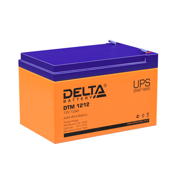 Delta Аккумуляторная батарея для ИБП DTM 1212 (12V / 12Ah) (4614010050008)
