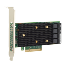 Broadcom HBA Controller 9400-16i, PCIe 3.1 x8 LP, Tri-Mode SAS/SATA/NVMe 12G HBA, 16port (4*int SFF8643), SAS34161, 1year