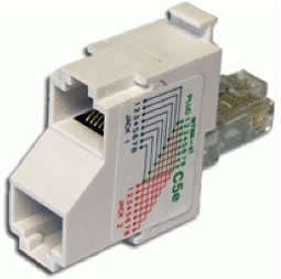T-адаптер, 2 параллельных порта LANMASTER арт. TWT-T-BRIDGE