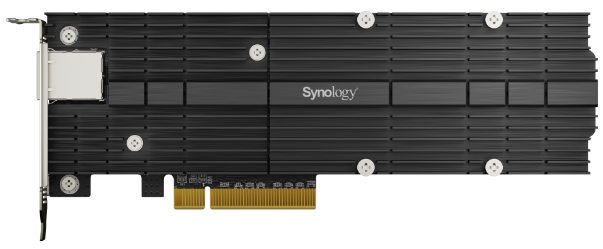 Synology M.2 SSD-NVME adapter M.2 22110/2280, 2 slots m.2 key , 10 Gigabit port RJ-45, PCIe 3.0 x8 adapter (FH bracket)' арт. E10M20-T1
