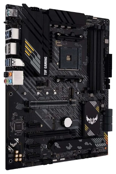 Материнская плата ASUS TUF GAMING B550-PLUS,  Socket AM4, B550, 4*DDR4, HDMI+DP, CrossFireX, SATA3 + RAID, Audio, 2,5Gb LAN, USB 3.2*8, USB 2.0*6, COM*1 header (w/o cable) ATX ; 90MB14G0-M0EAY0