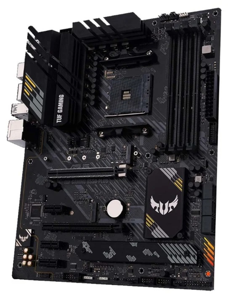 Материнская плата ASUS TUF GAMING B550-PLUS,  Socket AM4, B550, 4*DDR4, HDMI+DP, CrossFireX, SATA3 + RAID, Audio, 2,5Gb LAN, USB 3.2*8, USB 2.0*6, COM*1 header (w/o cable) ATX ; 90MB14G0-M0EAY0