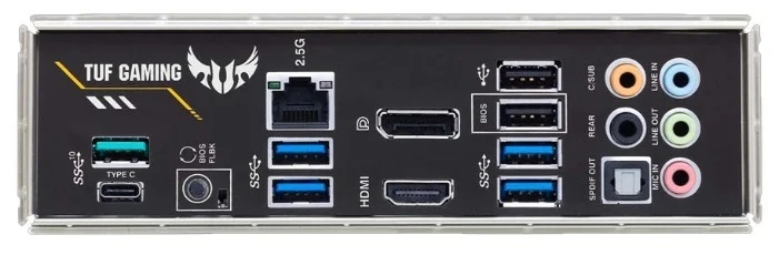 Материнская плата ASUS TUF GAMING B550-PLUS,  Socket AM4, B550, 4*DDR4, HDMI+DP, CrossFireX, SATA3 + RAID, Audio, 2,5Gb LAN, USB 3.2*8, USB 2.0*6, COM*1 header (w/o cable) ATX ; 90MB14G0-M0EAY0