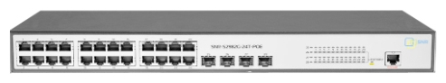 SNR SNR-S2982G-24T-POE Управляемый гигабитный PoE коммутатор уровня 2, 24 порта 10/100/1000Base-T, 4 порта 100/1000Base-X (SFP), бюджет PoE 185 Вт, встроенный БП ~220V AC