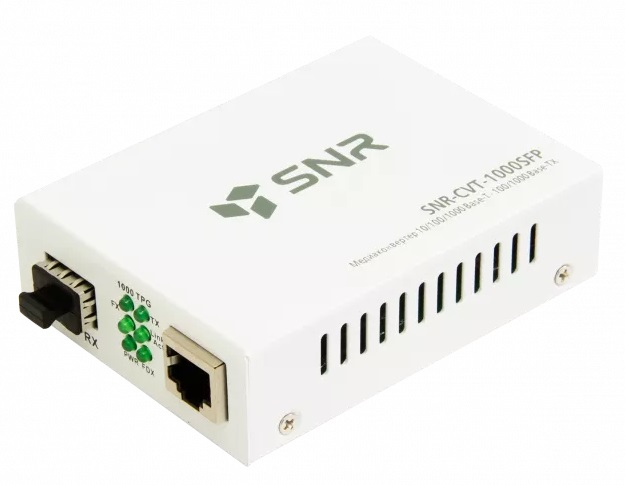 SNR SNR-CVT-1000SFP Медиаконвертер 10/100/1000-Base-T / 100/1000Base-FX с SFP-портом