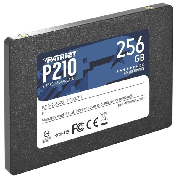 Patriot SSD P210 256GB SATA3 2.5" R500/W400 TBW 120TB 3D NAND арт. P210S256G25