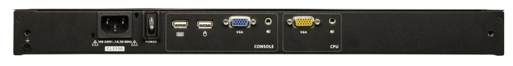 ATEN 1U Ultra Short Depth 18.5” Short Depth USB HDMI Single Rail LCD Console (1920 x 1080)
