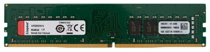 Kingston DDR4 16GB 3200MHz DIMM CL22 2RX8 1.2V 288-pin арт. KVR32N22D8/16
