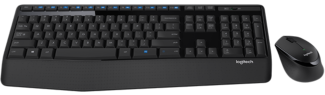 Logitech Wireless Desktop MK345 (Keybord&mouse), Black, Rus/Eng, [920-008534]