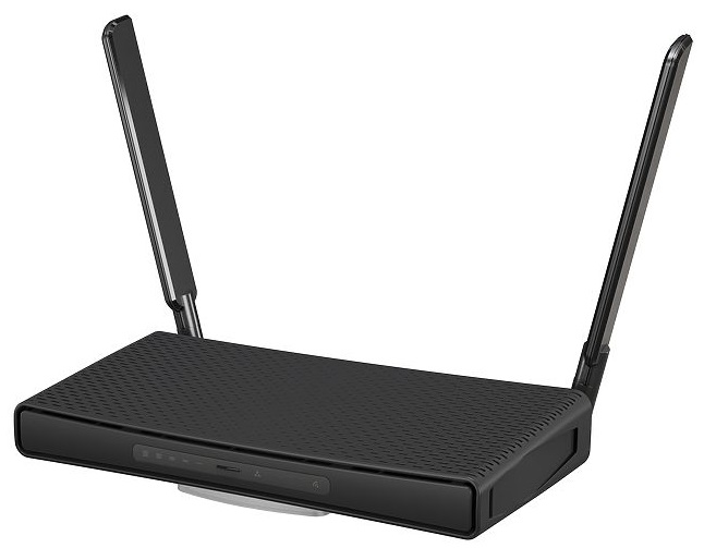 MikroTik hAP ac3 with 4-core 716 MHz CPU, 256MB RAM, 5 x Gigabit LAN (PoE-out on port#5), two wireless interfaces (built-in 2.4Ghz 802.11b/g/n two chain, built-in 5Ghz 802.11ac two chain), 3dBi 2.4GHz